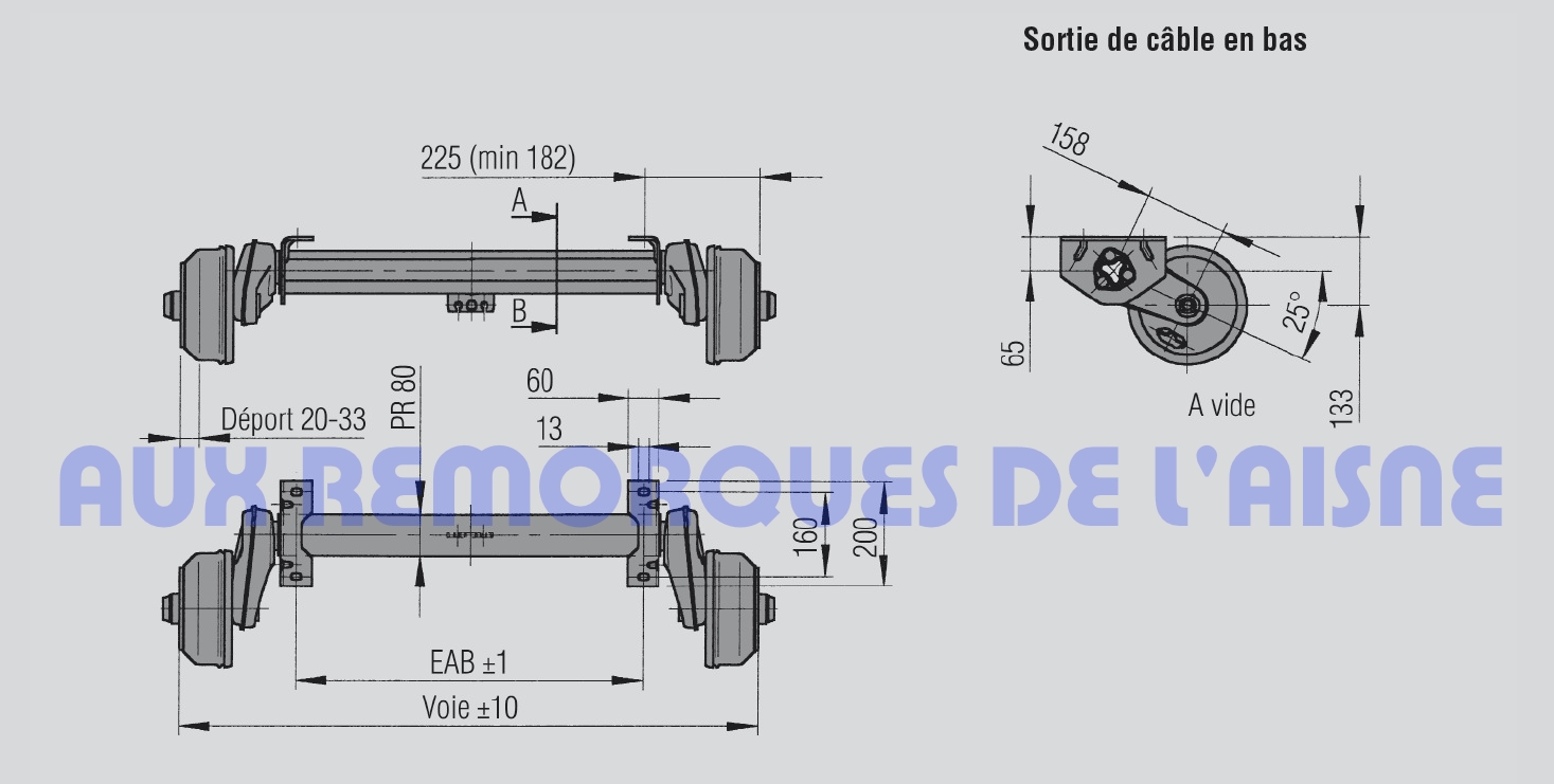 Essieu freiné 1350 kg AL-KO