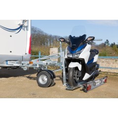 REMORQUE PORTE MOTO TRANSVERSALE ABAISSABLE CCT4 YO REMORQUE