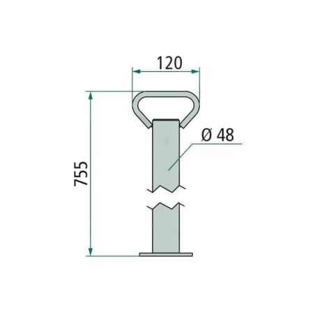 BEQUILLE RIGIDE DIAMETRE 48