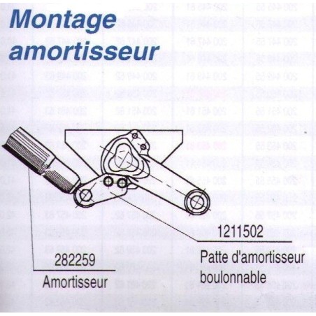 PATTE DE FIXATION AMORTISSEUR