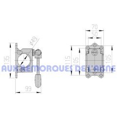 Collier diamètre 48 poignée articulée