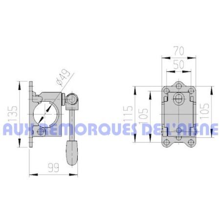 Collier diamètre 48 poignée articulée