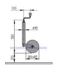 ROUE JOCKEY PLUS GONFLABLE
