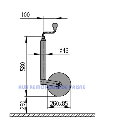ROUE JOCKEY PLUS GONFLABLE